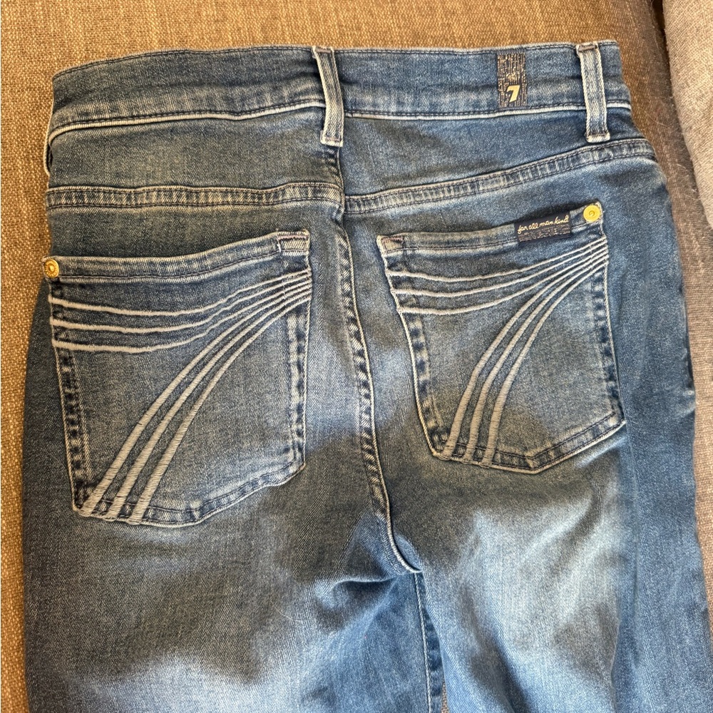 7 for all Mankind Women's Blue Jeans - Picture 4 of 5